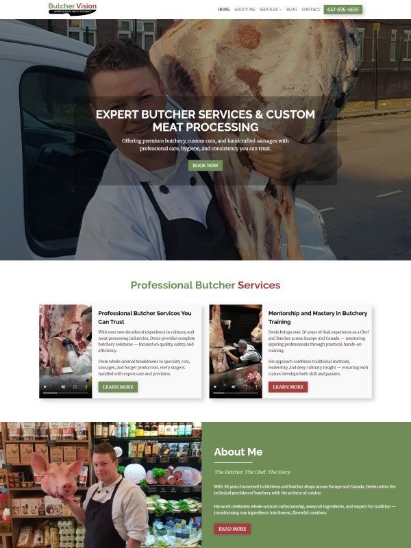 Responsive WordPress website for Expert Butcher Services developed by IBWeb